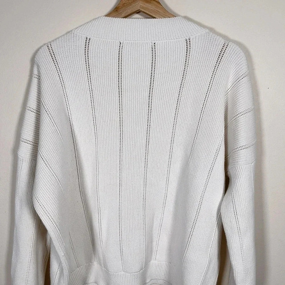 10  Crosby Derek Lam Lattice Pointelle Sweater - Picture 12 of 14